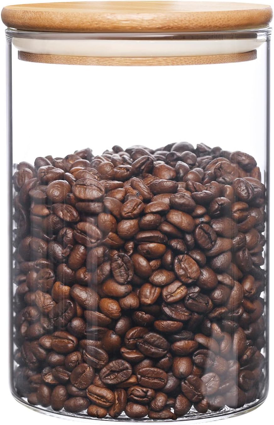 Coffee Tea Jars - umieo Glass Food Storage Containers with