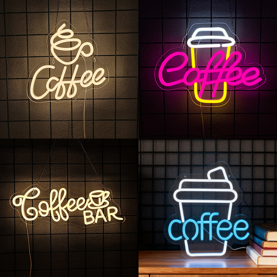 Coffee Tea Neon Sign - Coffee Bar Neon Sign For Wall