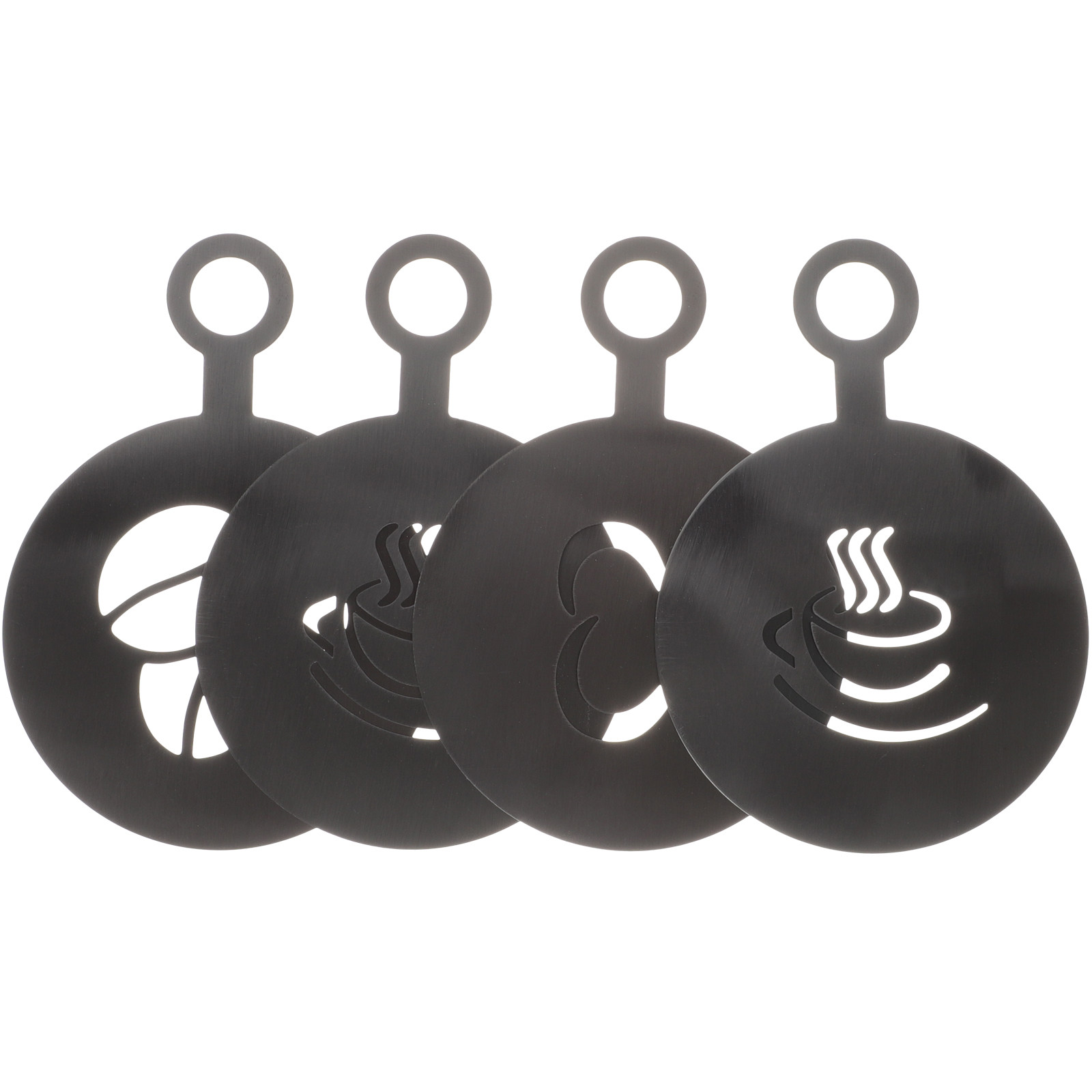 Coffee Stencil Art - 4Pcs Premium Stainless Steel Coffee Stencils