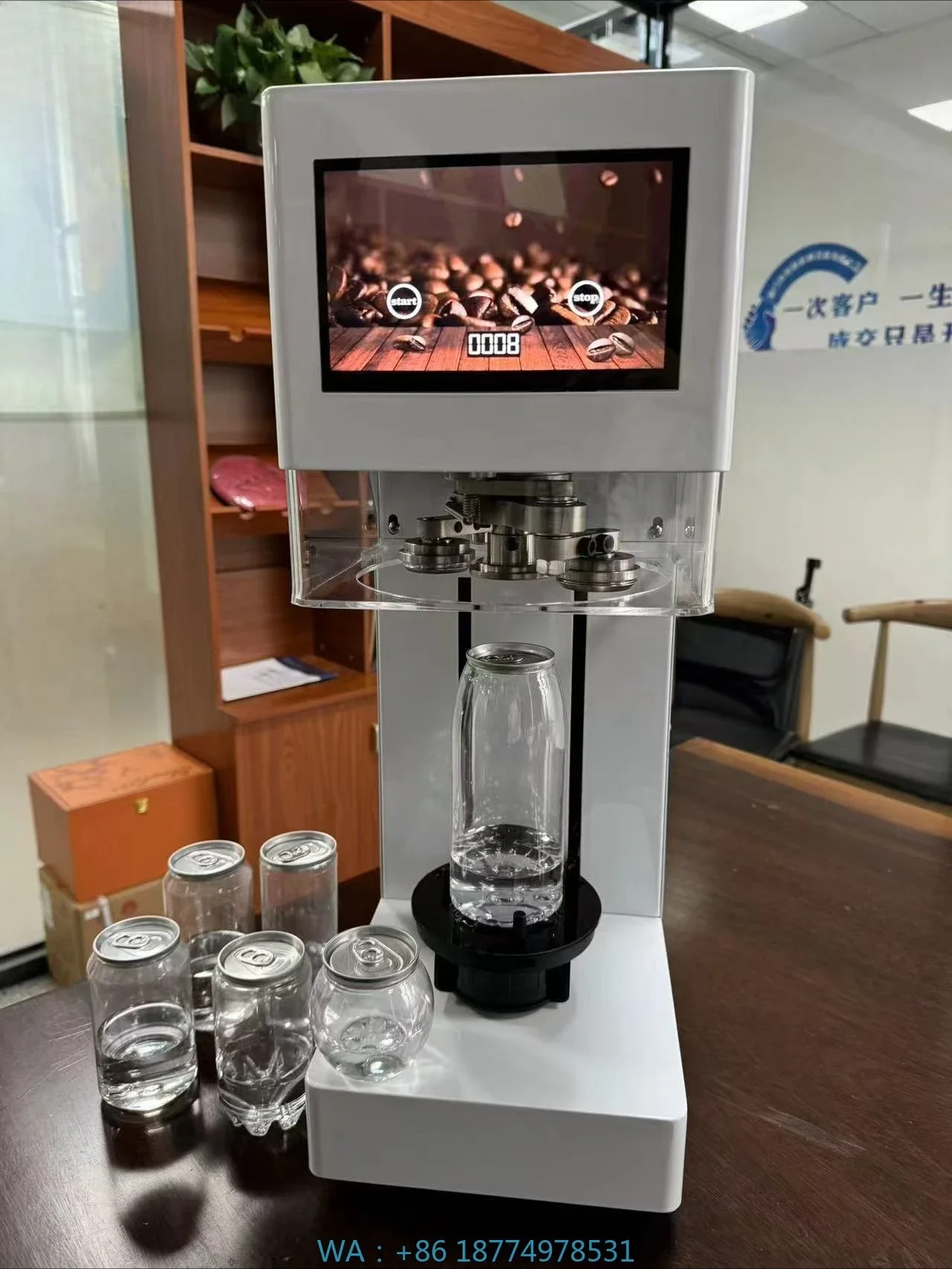 Coffee Tea Cups - Seamer PET Can Sealing Machine with