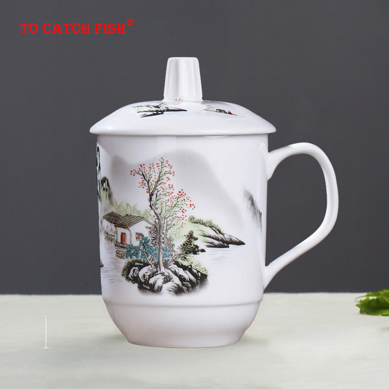 Lemon Tea Coffee - Chinese style Ceramic Cup,Personality Retro Milk