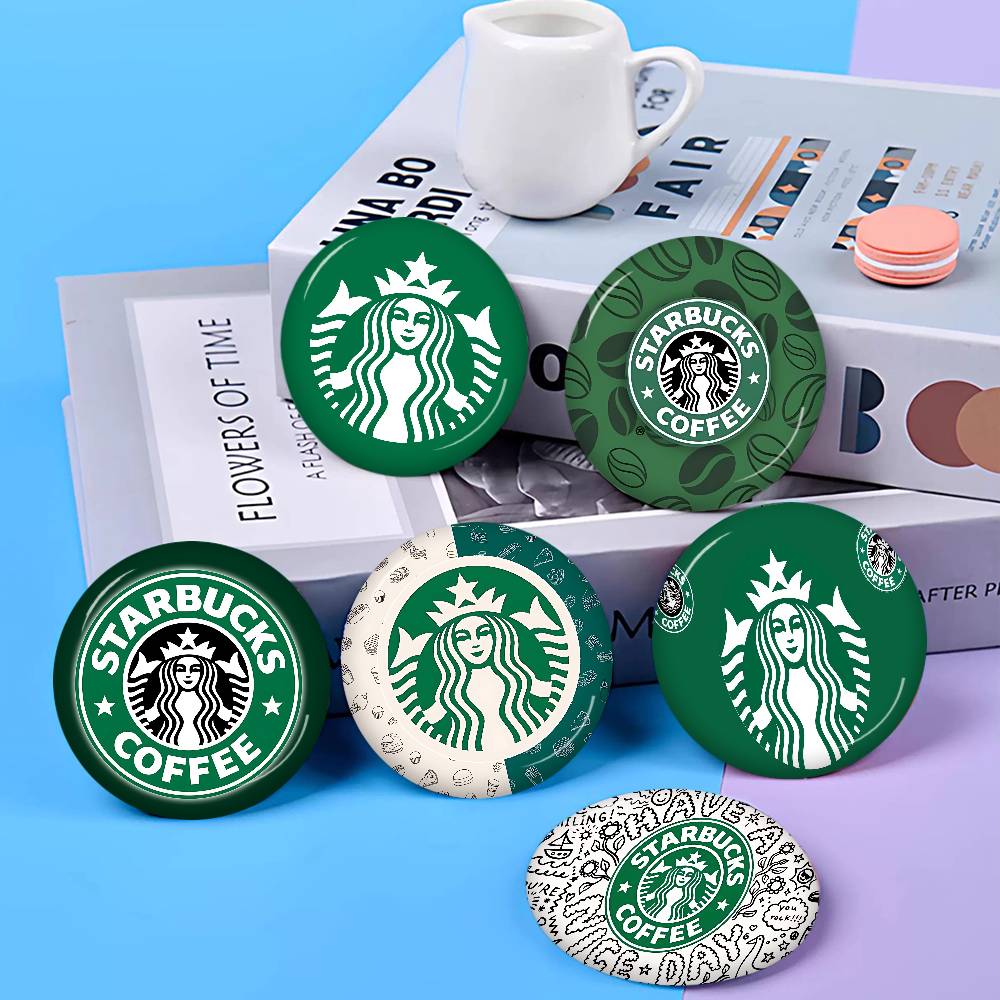 Coffee Tea Logo - Cool S-Starbucks LOGO Anime Brooches Cute