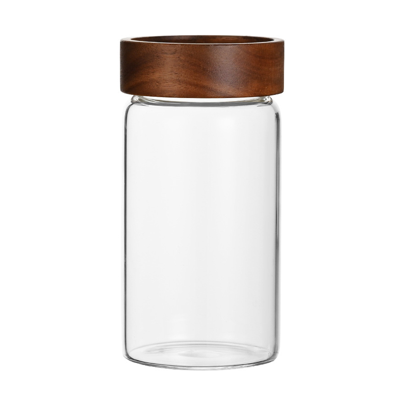 Coffee Tea Jars - Glass Sealed Storage Jar With Acacia