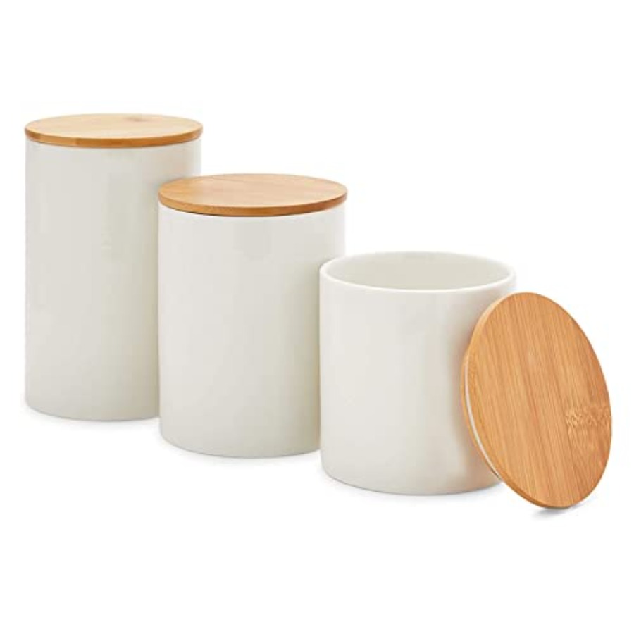 Coffee Tea Sugar Canisters - Ceramic Canisters - Coffee Canisters with