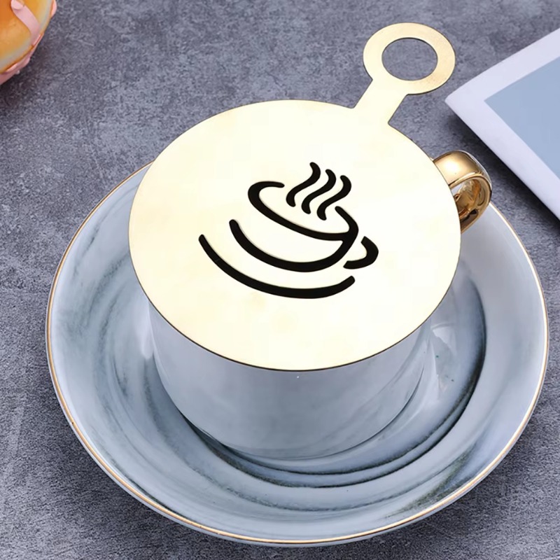 4pcs Stainless Steel Coffee St - Coffee Stencil Art review and price