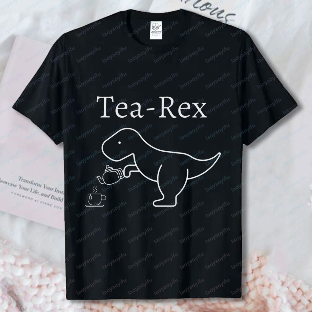 Tea Rex Dinosaur Men's Shirt F - Coffee Tea Joke review and price