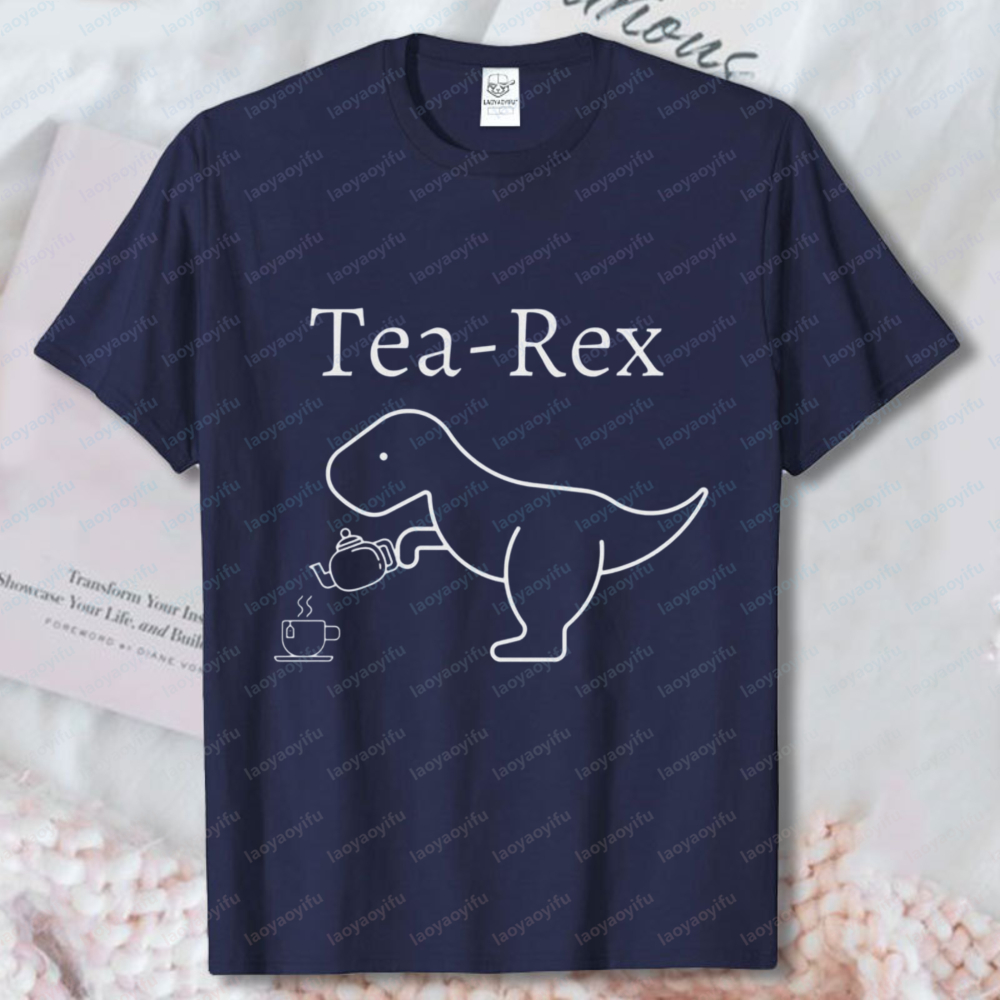 Tea Rex Dinosaur Men's Shirt F - Coffee Tea Joke review and price