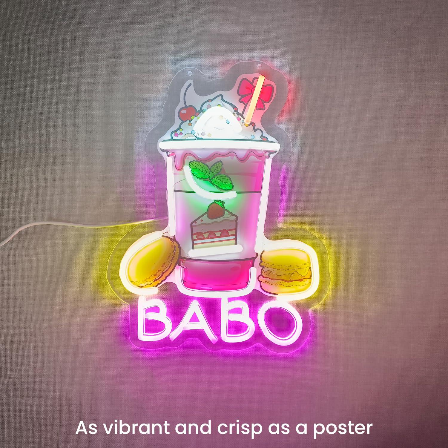 Boba Neon Sign Light Up Bubble - Coffee Tea Neon Sign review and price