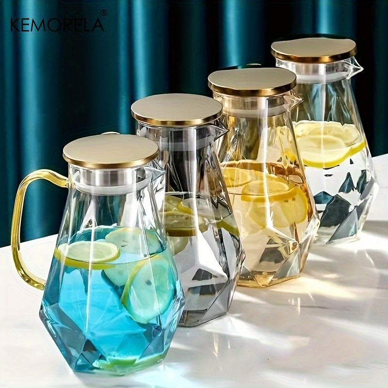1PCS Diamond Texture Glass Tea - Cold Brew Jar review and price