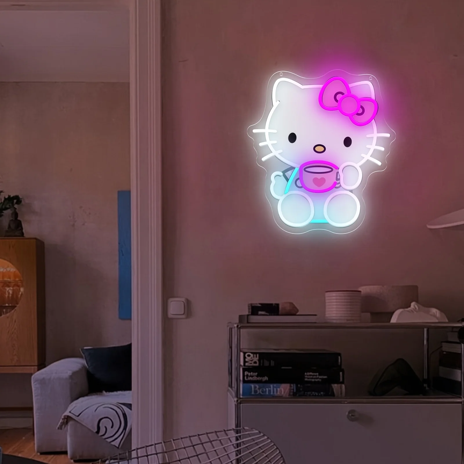 LED Hello Kitty Drink Tea Neon - Coffee Tea Neon Sign review and price