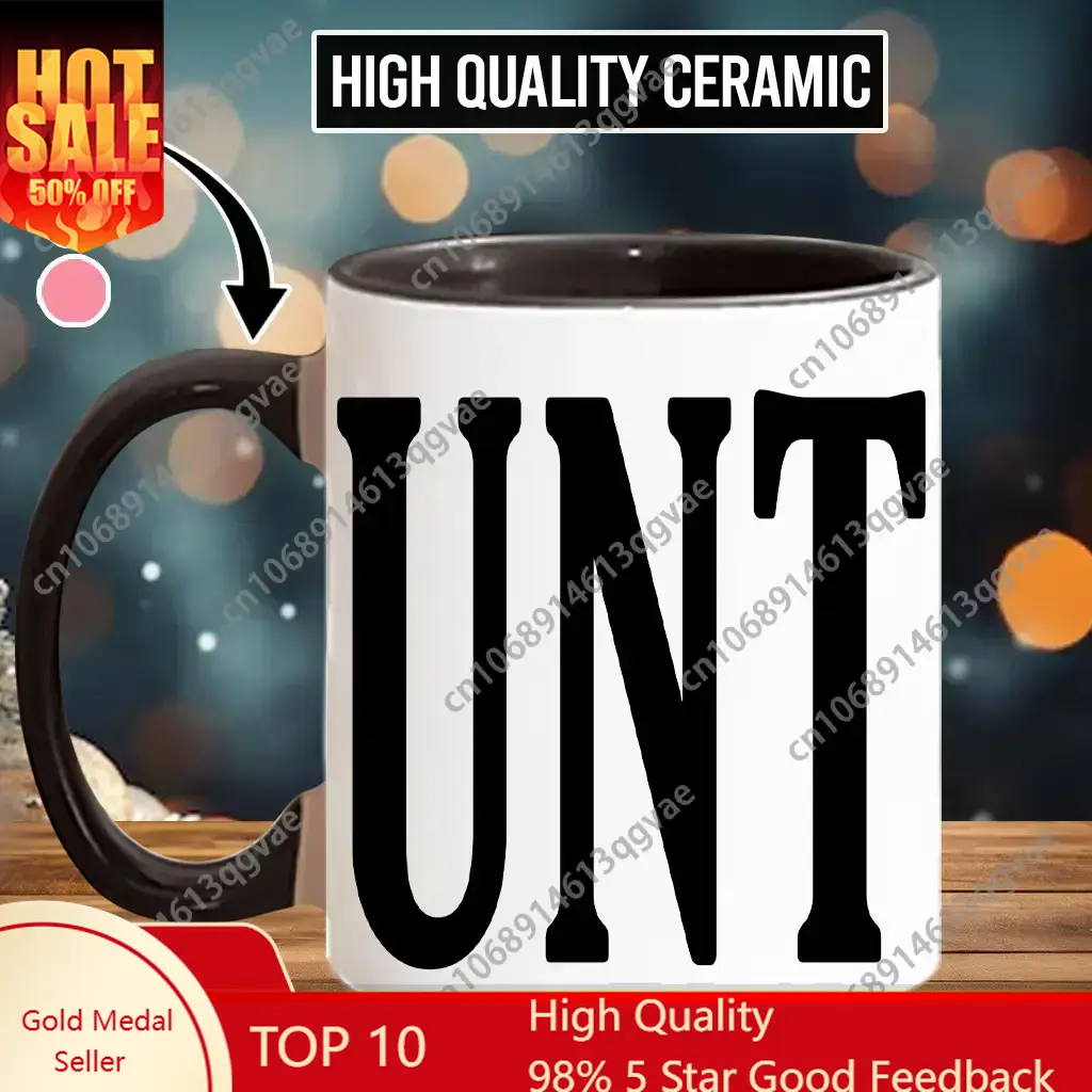 Funny UNT with handle Coffee M - Coffee Tea Joke review and price