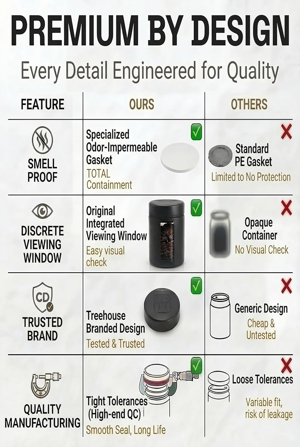 Treehouse Smell Proof Containe - Coffee Tea Jars review and price
