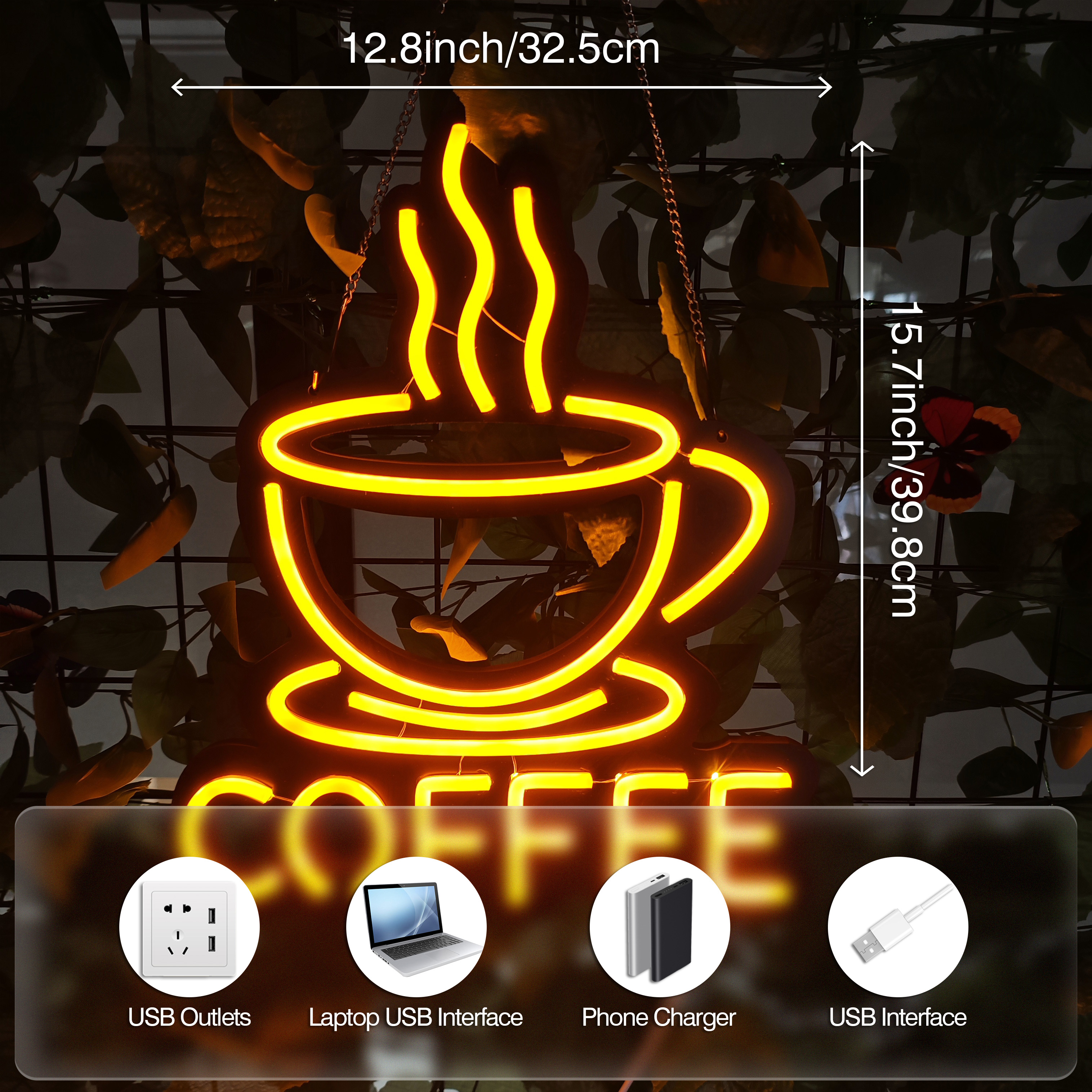 1 pc Bright coffee LED neon si - Coffee Tea Neon Sign review and price