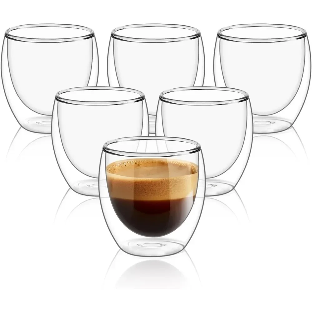 6 pcs Clear Double Wall Glass  - Tea Coffee Pot Set review and price