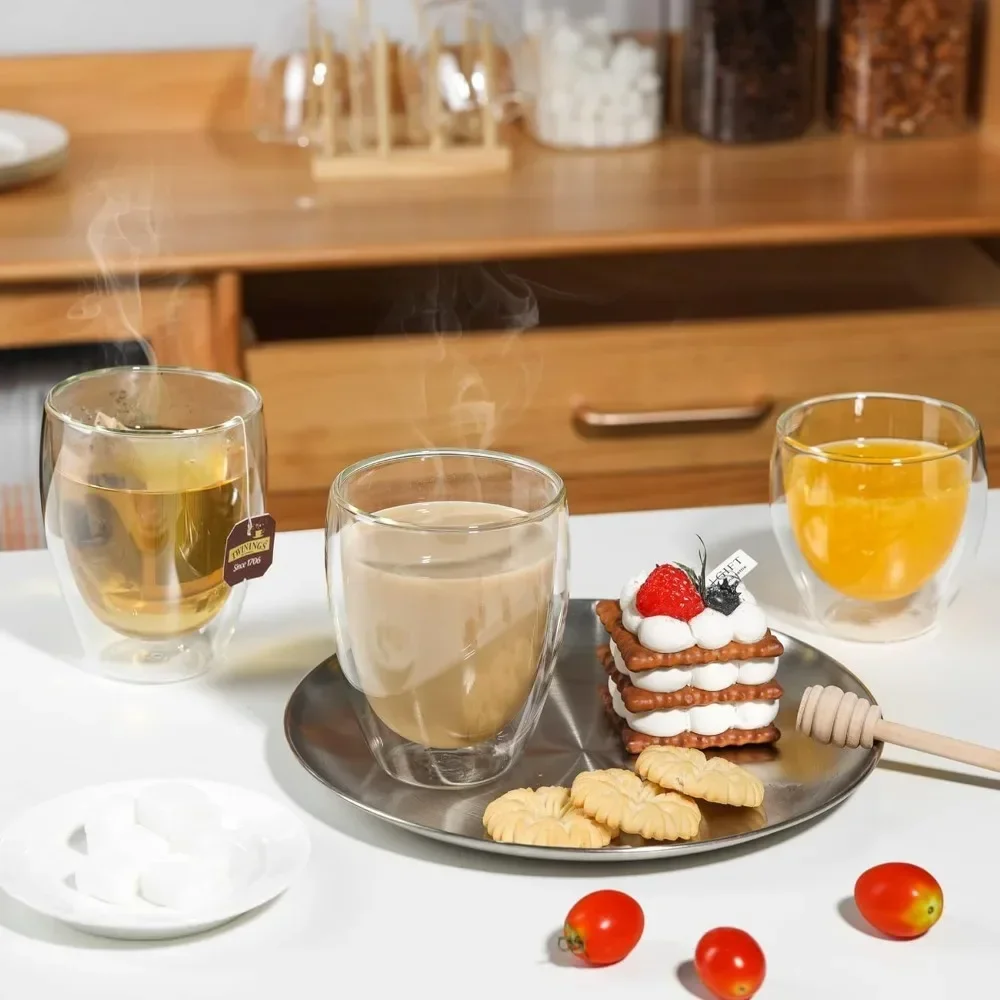 6 pcs Clear Double Wall Glass  - Tea Coffee Pot Set review and price