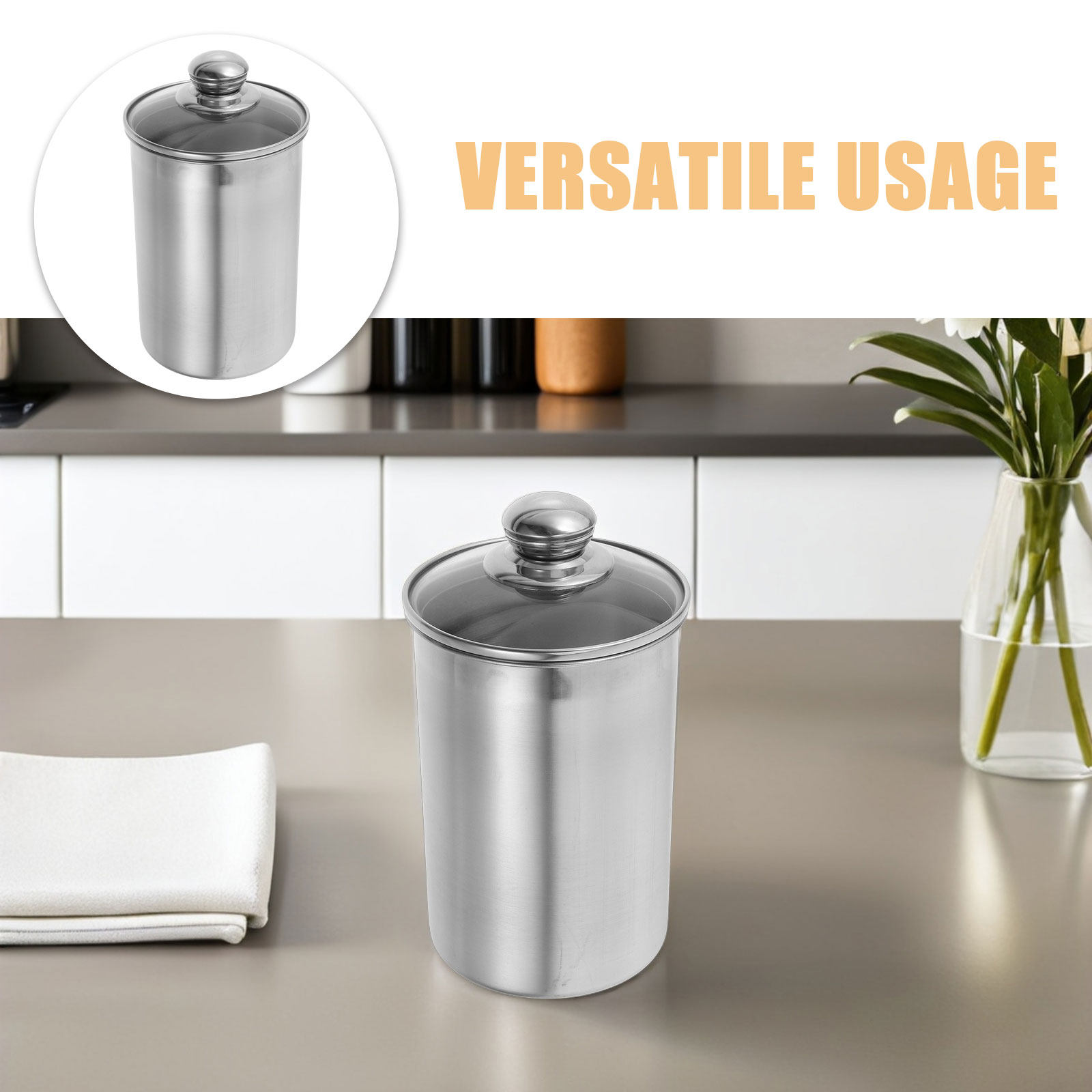 1350ml Stainless Steel Jar Air - Coffee Tea Sugar Canisters review and price