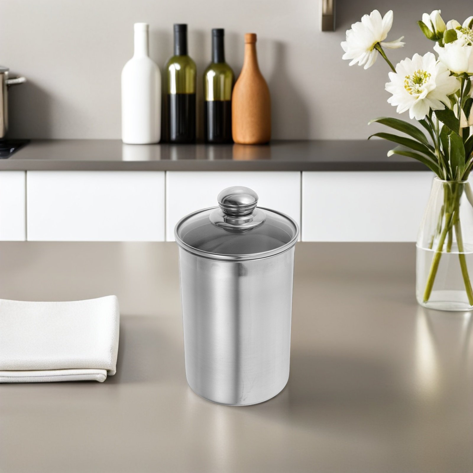 1350ml Stainless Steel Jar Air - Coffee Tea Sugar Canisters review and price
