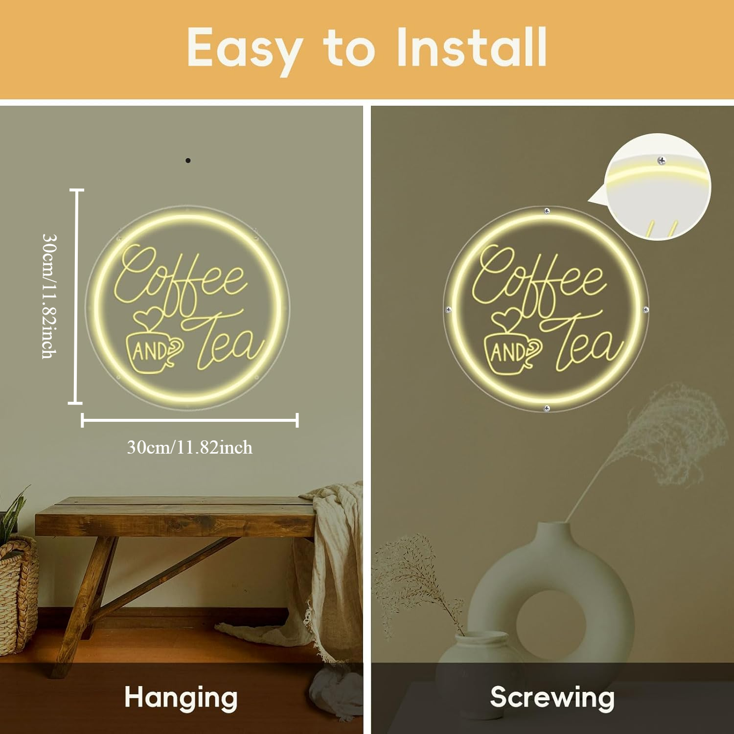 Coffee and Tea Neon Light Dimm - Coffee Tea Neon Sign review and price