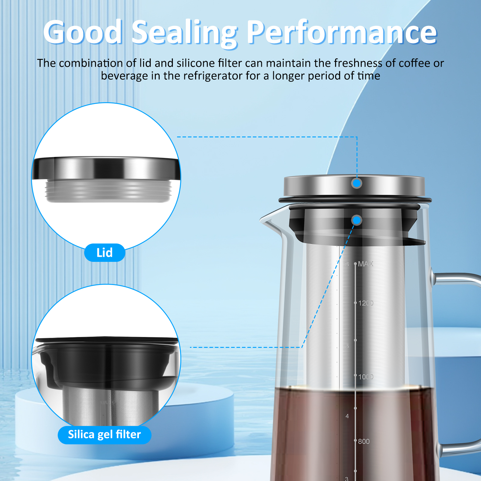 Coffee Pitcher Airtight Cold B - Cold Brew Jar review and price