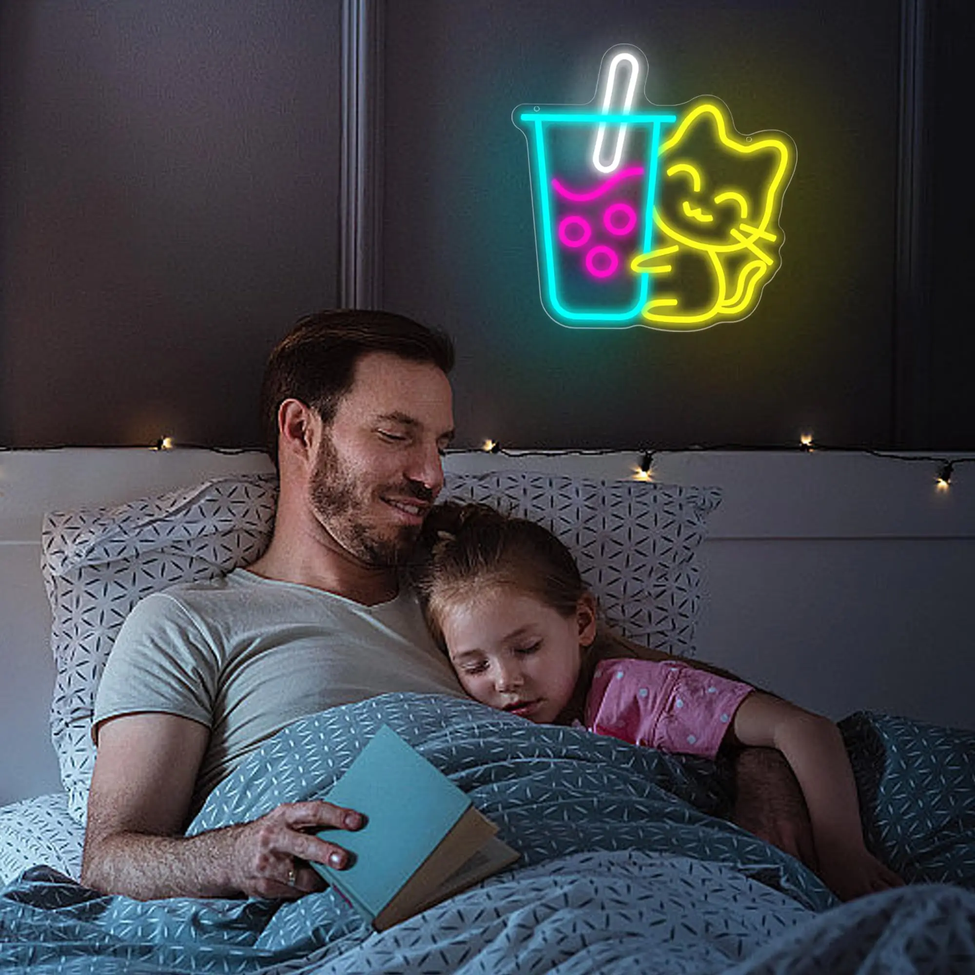 Cat Boba Tea Neon Sign for Wal - Coffee Tea Neon Sign review and price