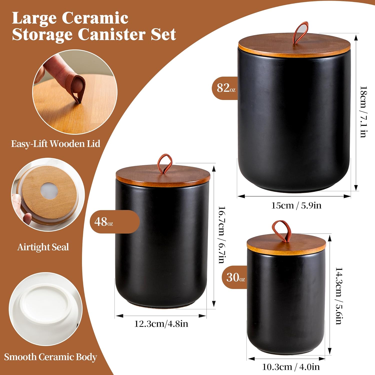 Ceramic Canister Set (30 oz, 4 - Coffee Tea Jars review and price