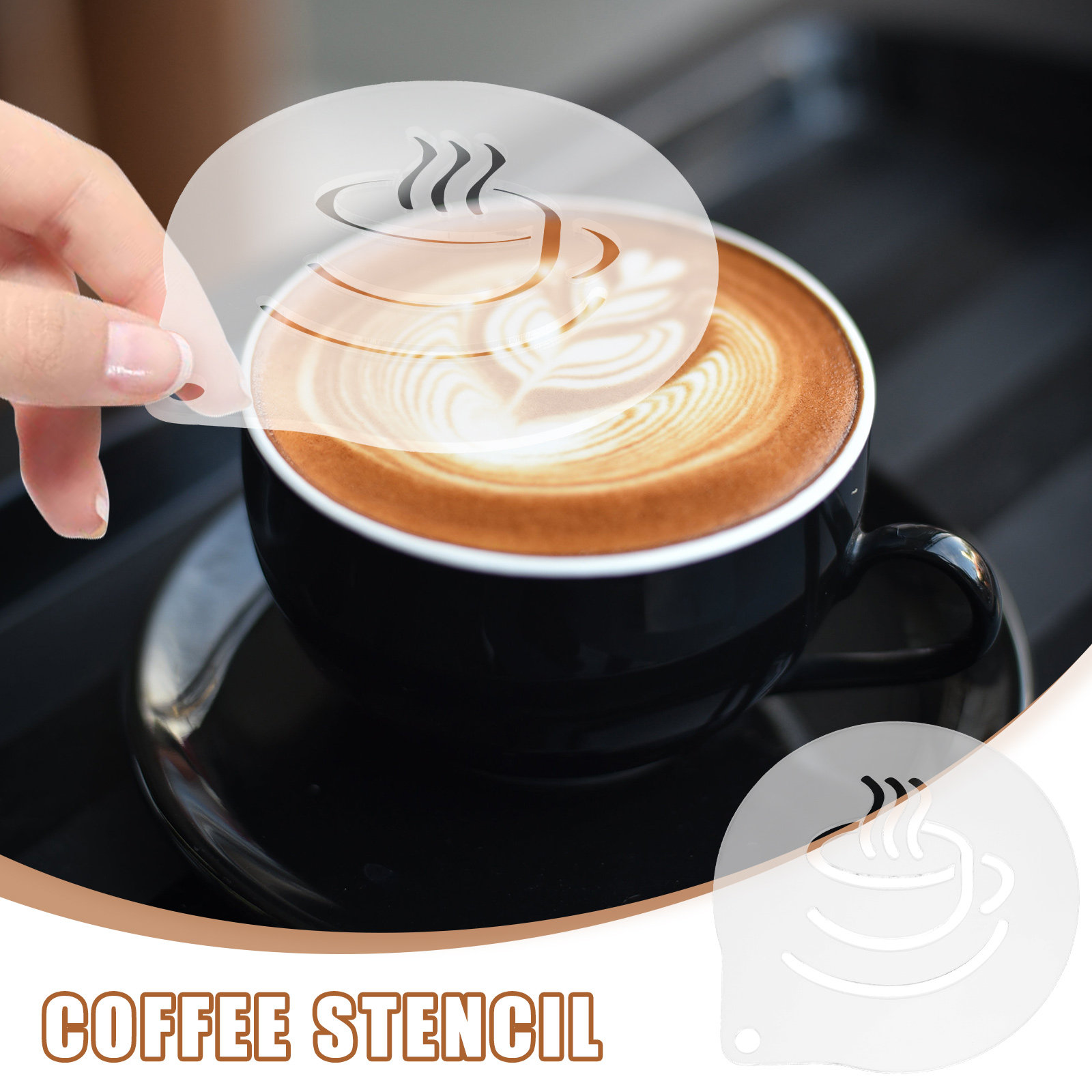 Acrylic Coffee Stencil Set for - Coffee Stencil Art review and price