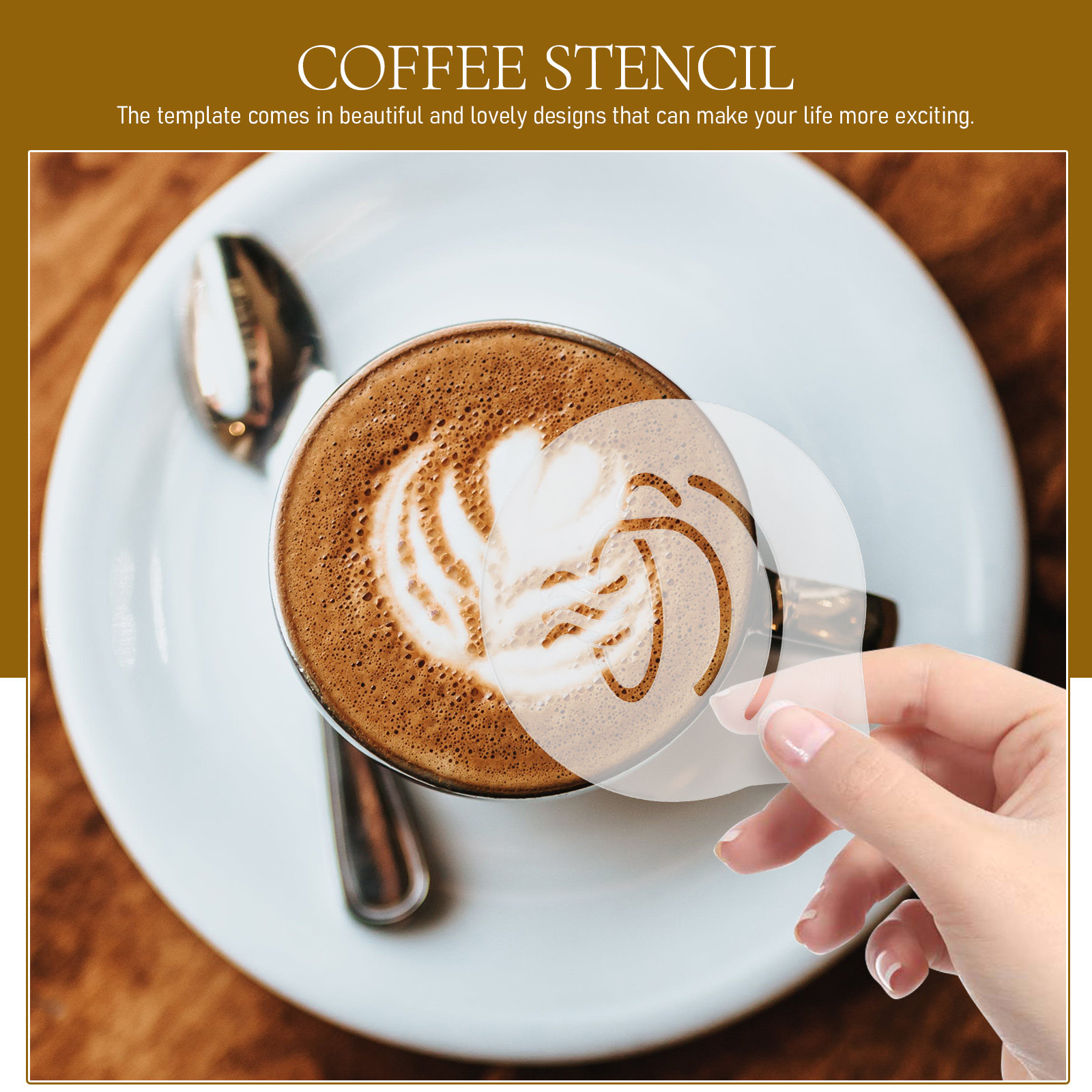 Acrylic Coffee Stencil Set for - Coffee Stencil Art review and price