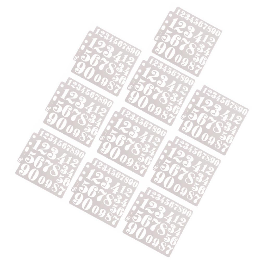 10Pcs Drawing Stencils Number  - Coffee Stencil Art review and price