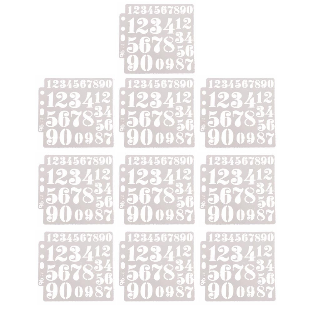 10Pcs Drawing Stencils Number  - Coffee Stencil Art review and price