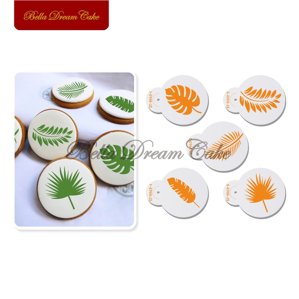 Monstera/Coconut/Palm Leaf Sha - Coffee Stencil Art review and price