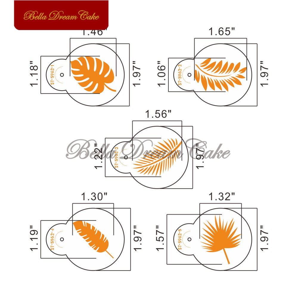 Monstera/Coconut/Palm Leaf Sha - Coffee Stencil Art review and price