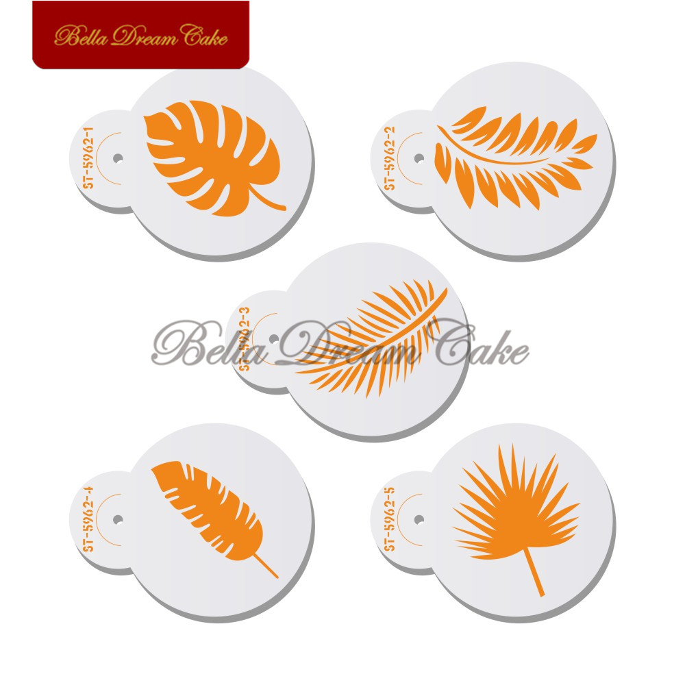 Monstera/Coconut/Palm Leaf Sha - Coffee Stencil Art review and price