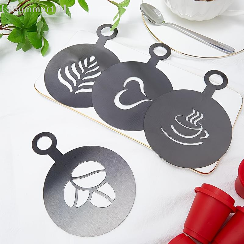 【SSummer10】4Pcs/Set Stainless  - Coffee Stencil Art review and price