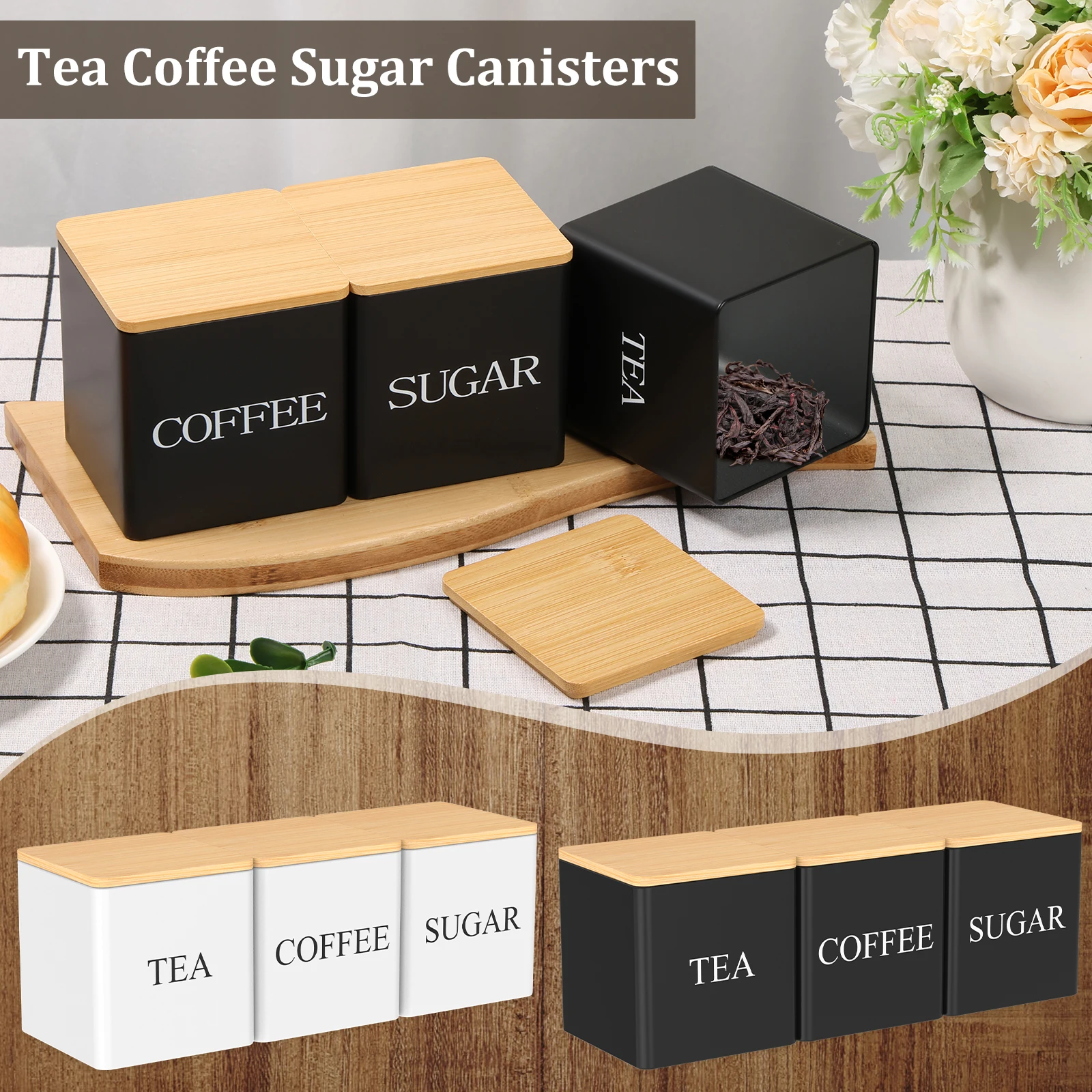 3Pcs Set 500ml Tea Sugar Coffe - Coffee Tea Sugar Canisters review and price