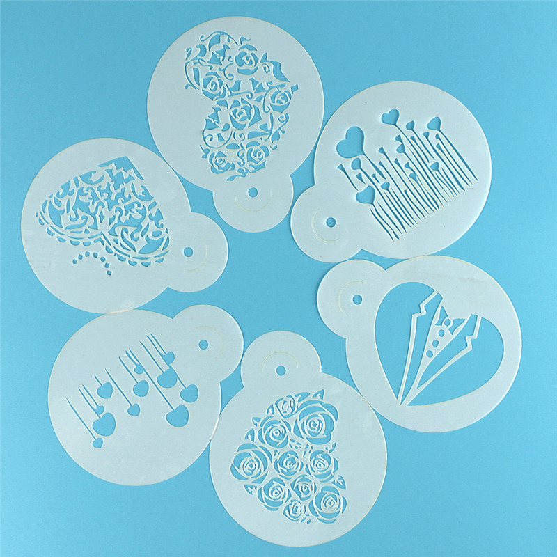 Aomily 6pcs/Set Valentine's Da - Coffee Stencil Art review and price