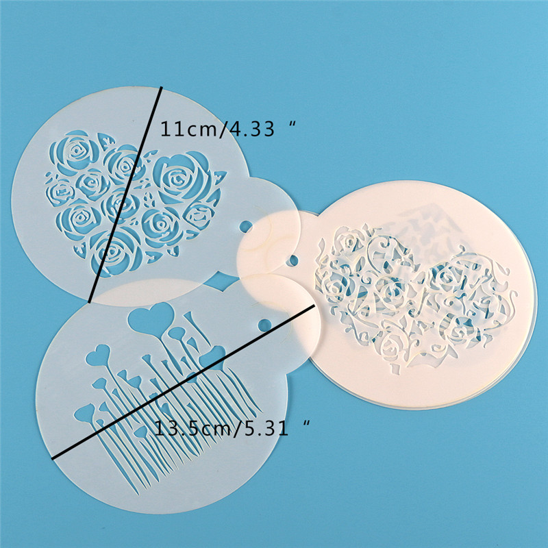 Aomily 6pcs/Set Valentine's Da - Coffee Stencil Art review and price