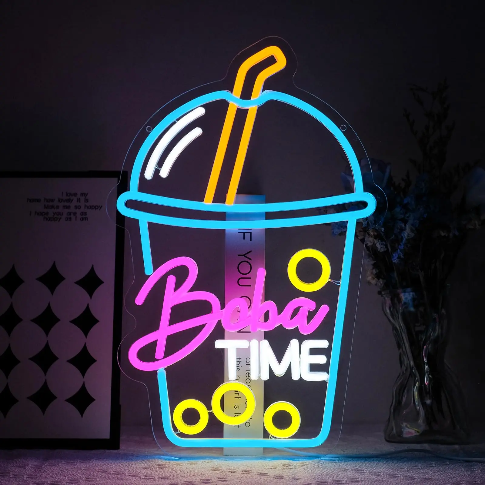 Boba Time Neon Sign for Wall D - Coffee Tea Neon Sign review and price