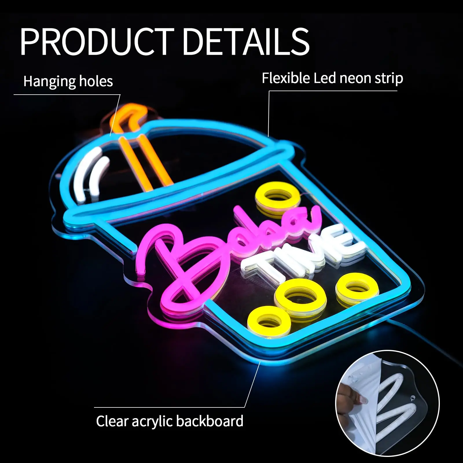 Boba Time Neon Sign for Wall D - Coffee Tea Neon Sign review and price