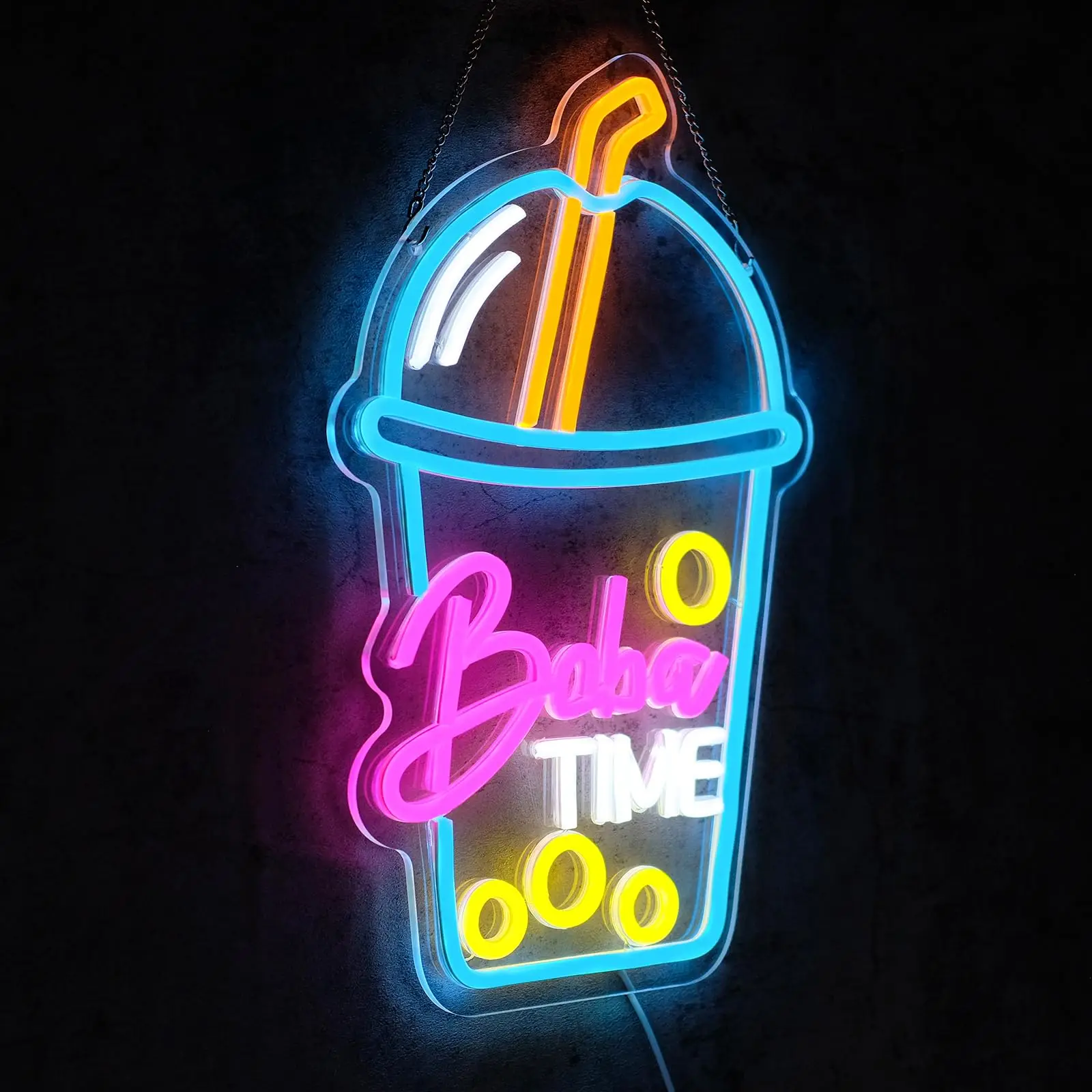 Boba Time Neon Sign for Wall D - Coffee Tea Neon Sign review and price