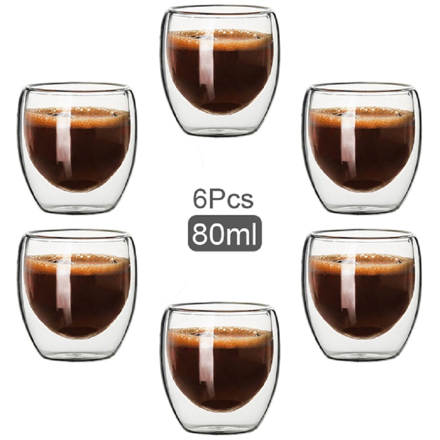 Double Walled Glass Coffee Mug - Tea Coffee Pot Set review and price