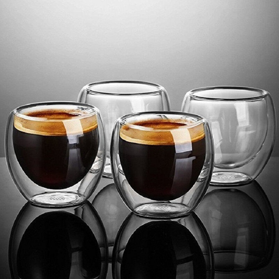 Double Walled Glass Coffee Mug - Tea Coffee Pot Set review and price