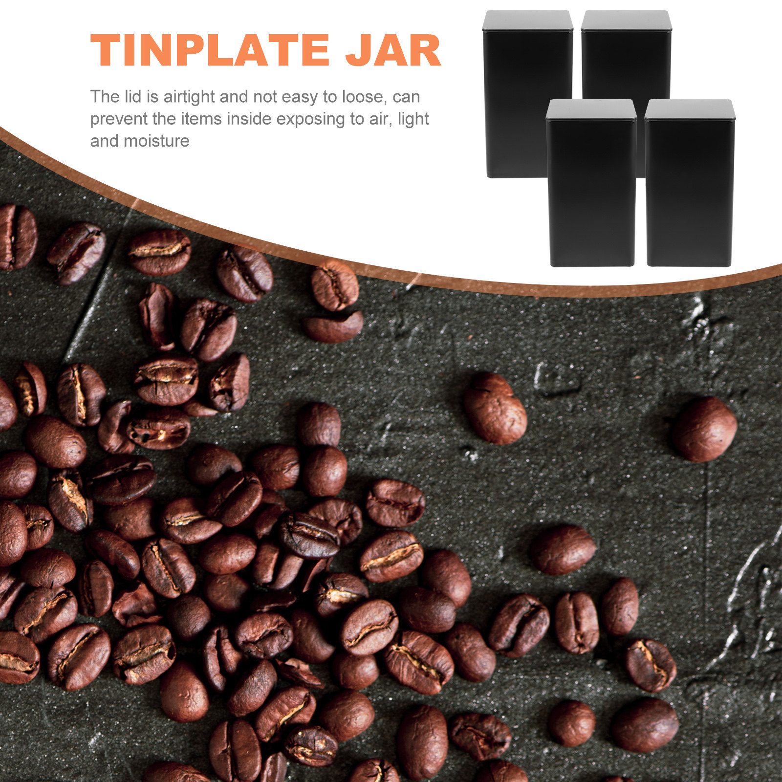 4Pcs Storage Jars Tinplate Box - Coffee Tea Jars review and price