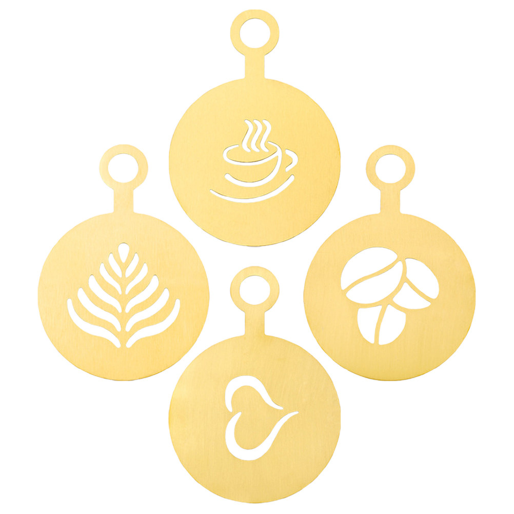 4Pcs Stainless Steel Coffee De - Coffee Stencil Art review and price