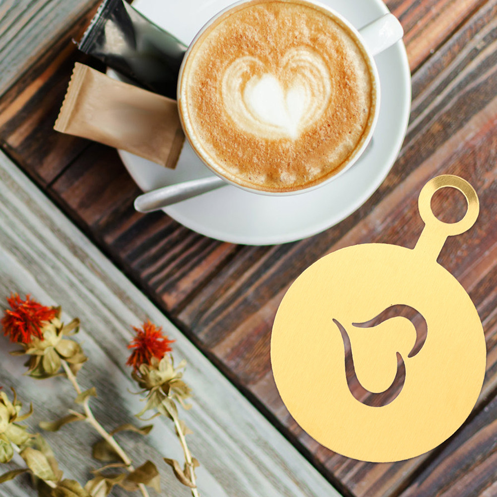 4Pcs Stainless Steel Coffee De - Coffee Stencil Art review and price