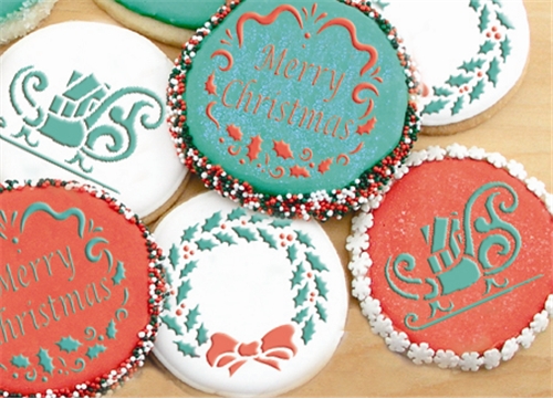 3pcs/set Merry Christmas Wreat - Coffee Stencil Art review and price
