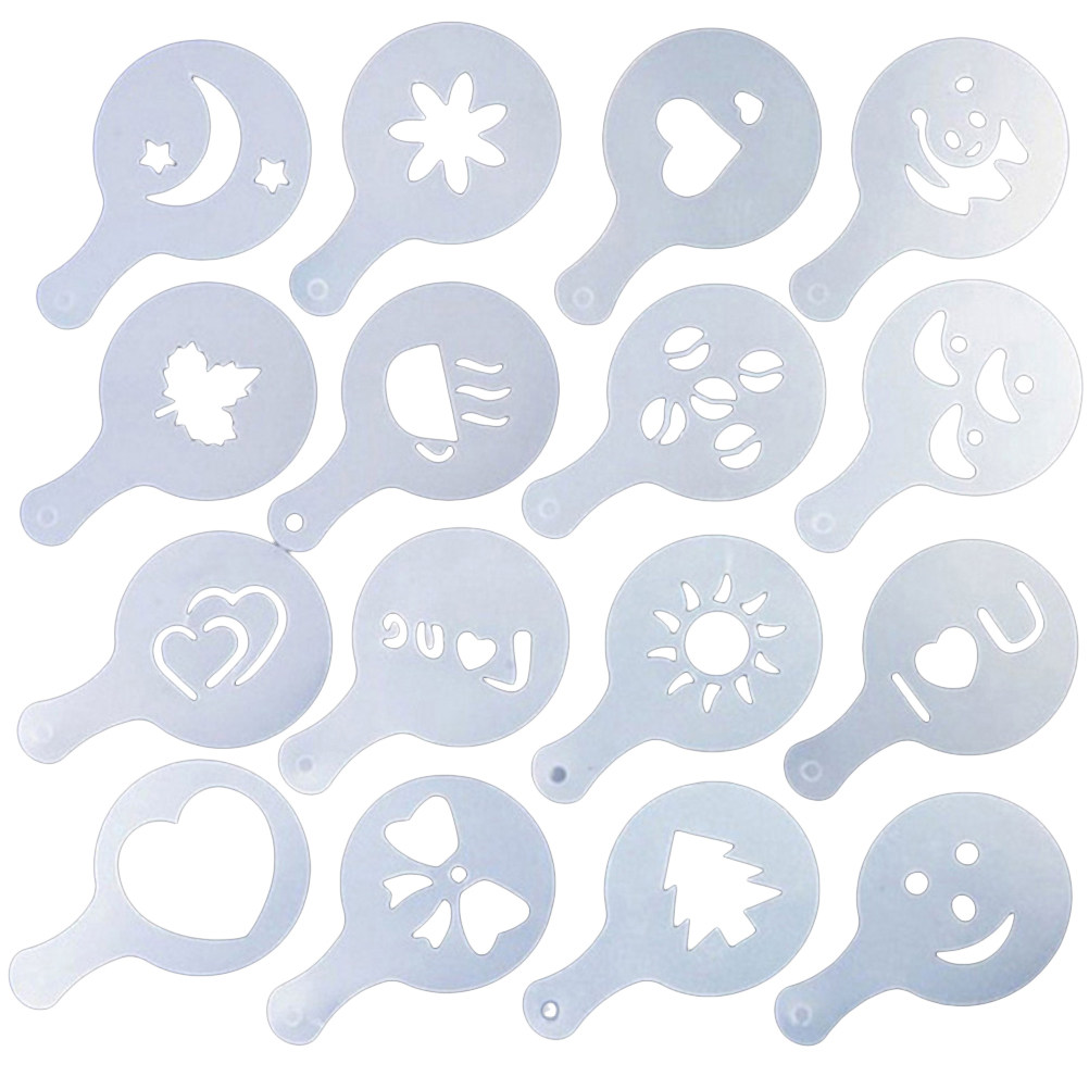 16Pcs Coffee Art Stencils Temp - Coffee Stencil Art review and price
