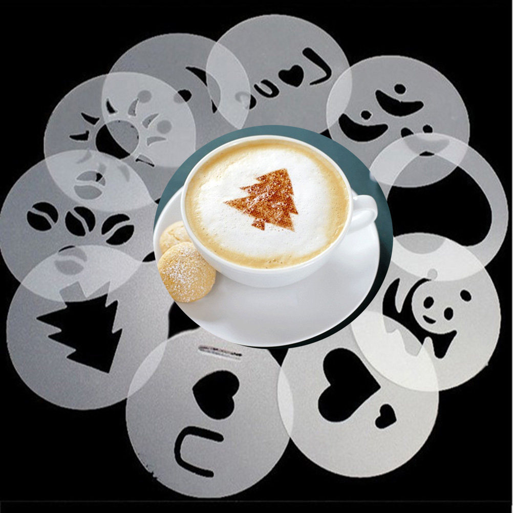 16Pcs Coffee Art Stencils Temp - Coffee Stencil Art review and price