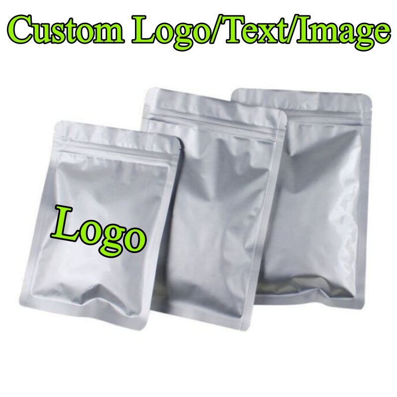 100PCS Flat Aluminum Foil Zipl - Coffee Tea Logo review and price