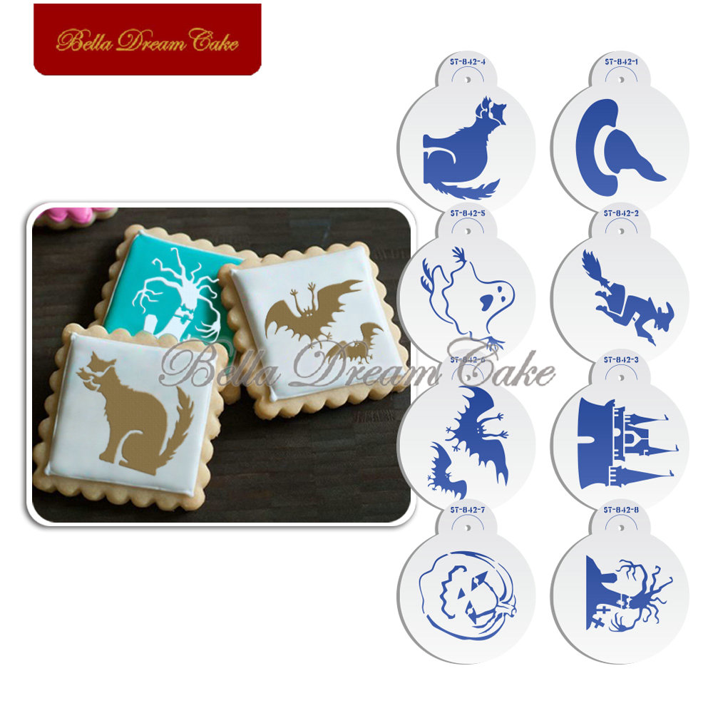 Halloween Glost Hat Cat Cookie - Coffee Stencil Art review and price