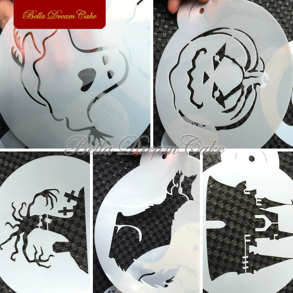 Halloween Glost Hat Cat Cookie - Coffee Stencil Art review and price